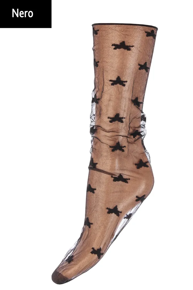 Гольфи прозорі з зірками Gm 003 Gambaletto Giulia (nero)