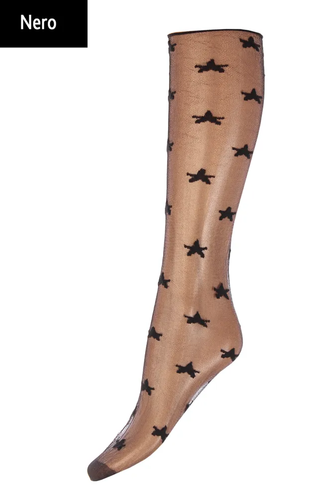 Гольфи прозорі з зірками Gm 003 Gambaletto Giulia (nero)