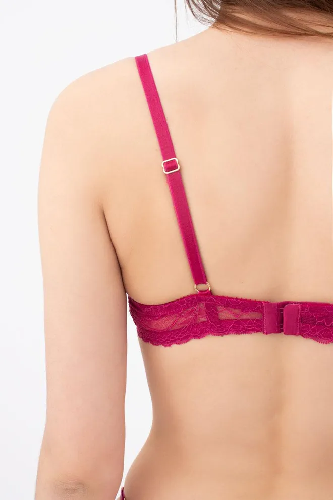 Бюстгальтер кружевной с формованной чашкой Golden daisy 1152/31 Giulia (berry)