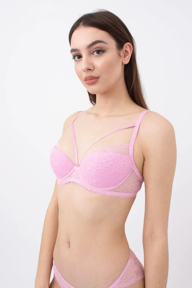 Бюстгальтер кружевной со стрепами Golden daisy 1282/31 Giulia (lilac)