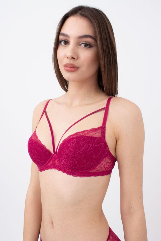 Бюстгальтер кружевной со стрепами Golden daisy 1282/31 Giulia (berry) Бюстгальтер кружевной со стрепами Golden daisy 1282/31 Giulia (berry)