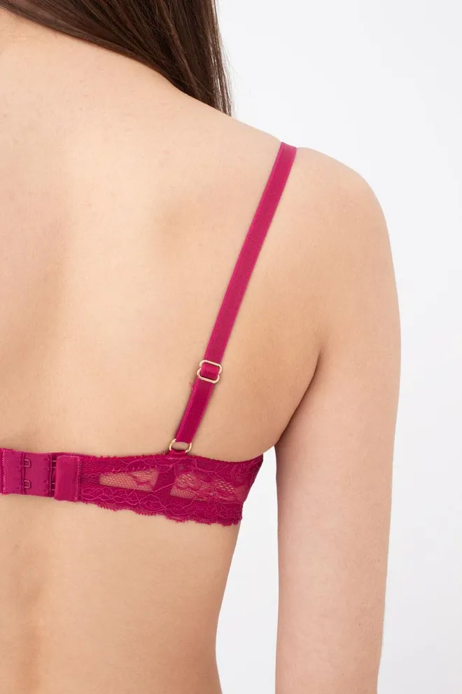 Бюстгальтер кружевной со стрепами Golden daisy 1282/31 Giulia (berry)