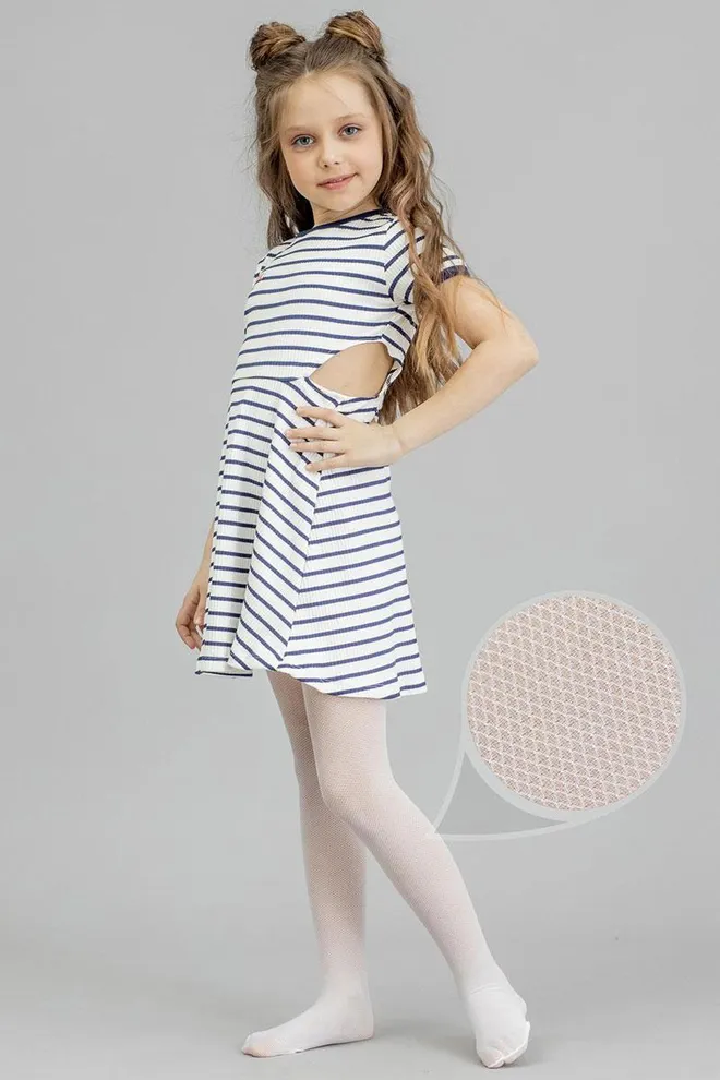 Дитячі колготки в сітку Hanna 40 den model 1 Giulia (bianco)