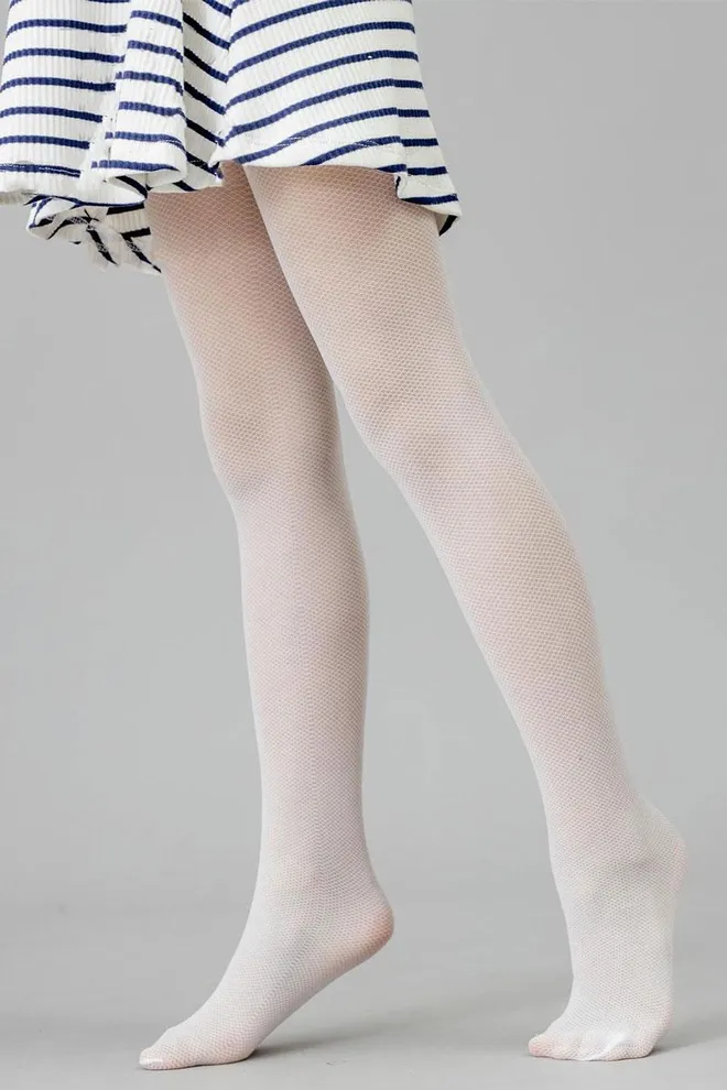 Дитячі колготки в сітку Hanna 40 den model 1 Giulia (bianco)