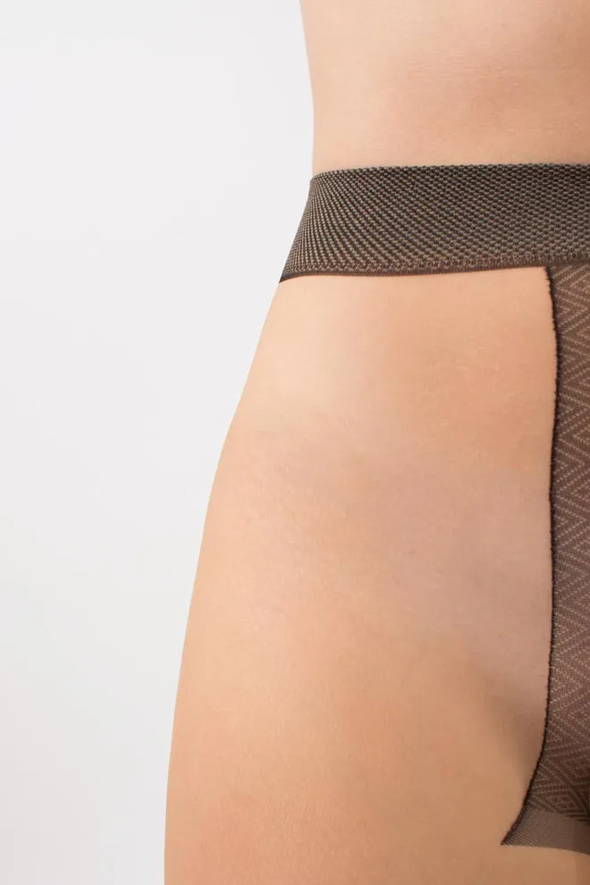 Колготки з імітацією панчіх Harley 60 den Giulia (daino/nero)