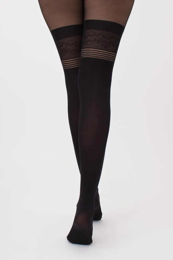 Колготки з імітацією панчіх Harley 60 den Giulia (nero)