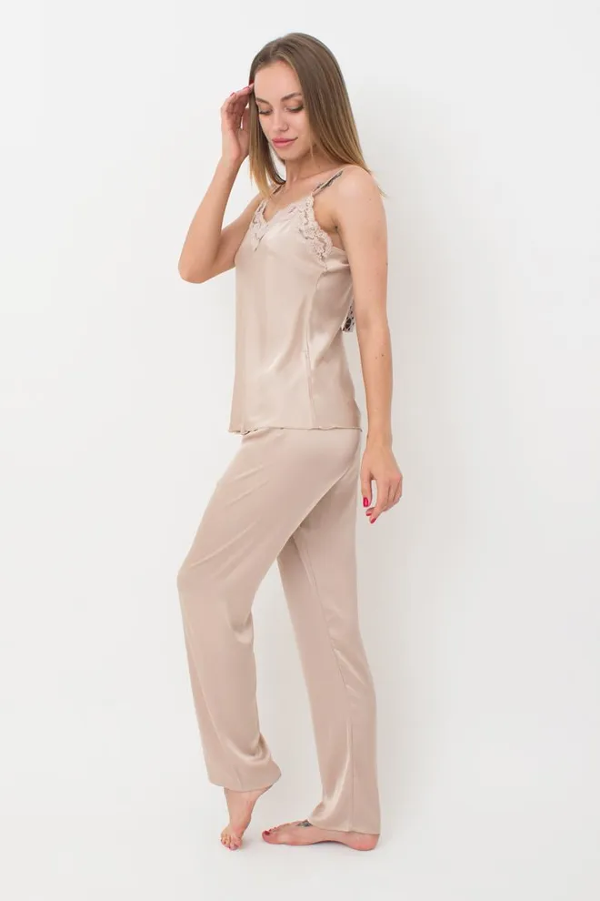 Пижама женская со штанами Helena 5003/051 Giulia (beige)