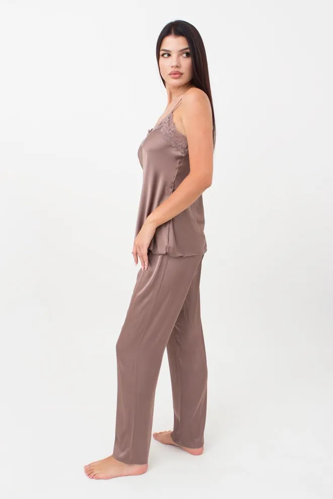 Пижама женская со штанами Helena 5003/051 Giulia (chocolate)