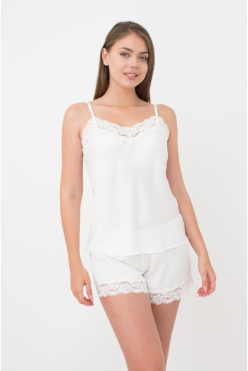 Піжама жіноча з шортами HELENA 6007/051 Giulia (milk), білий