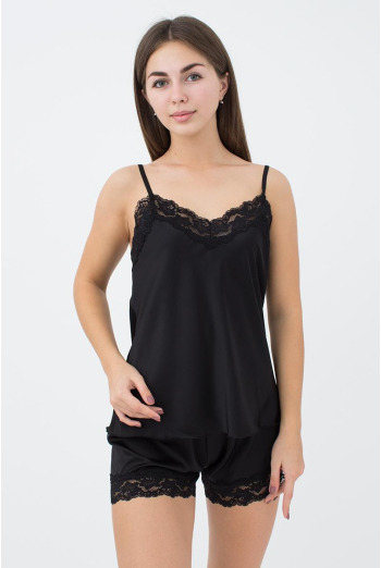 Піжама жіноча з шортами HELENA 6007/051 Giulia (black), чорний