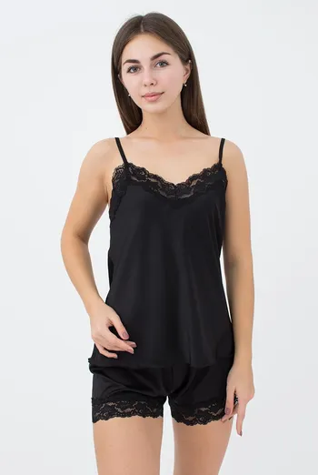 Пижама женская с шортами HELENA 6007/051 Giulia (black), черный