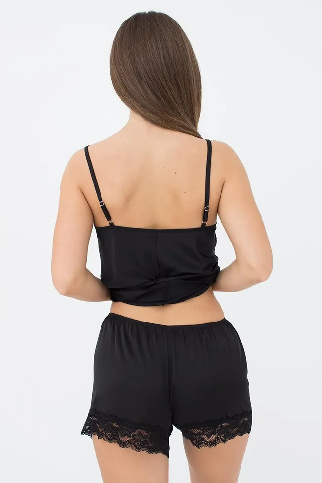 Піжама жіноча з шортами HELENA 6007/051 Giulia (black), чорний