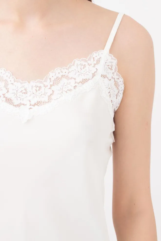 Шовкова піжама жіноча з шортами HELENA 6025/051 Giulia (ecru), білий