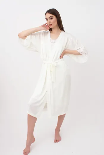 Халат женский на запа́х Helena 7214/051 Giulia (ecru) Халат женский на запа́х Helena 7214/051 Giulia (ecru)