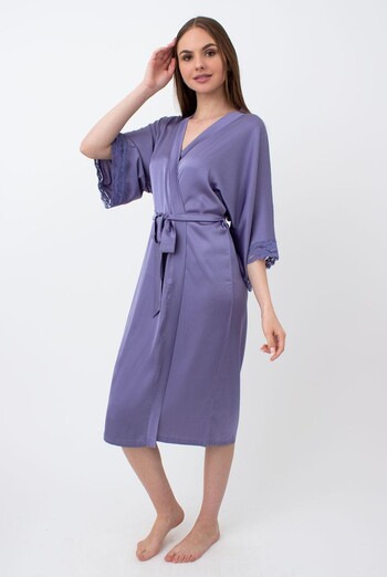 Халат жіночий на запа́х Helena 7214/051 Giulia (violet)