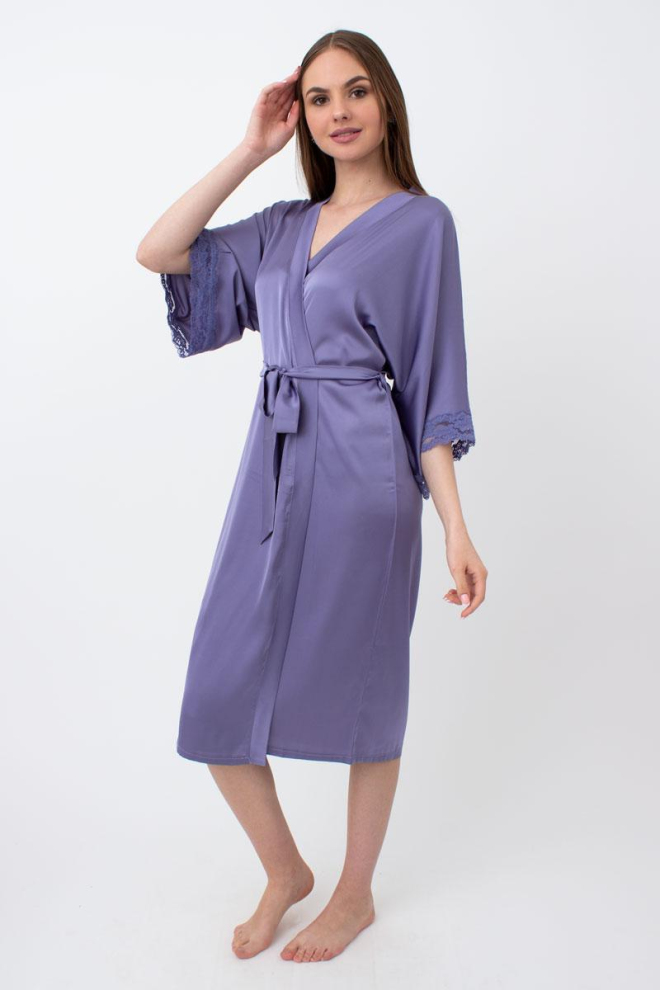 Халат жіночий на запа́х Helena 7214/051 Giulia (violet)