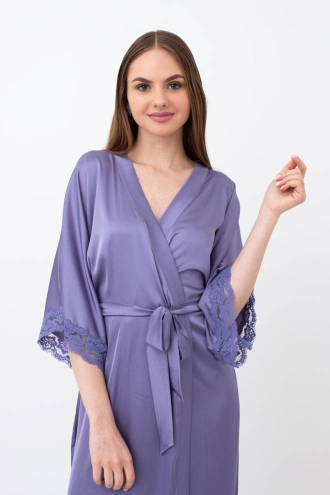 Халат жіночий на запа́х Helena 7214/051 Giulia (violet)