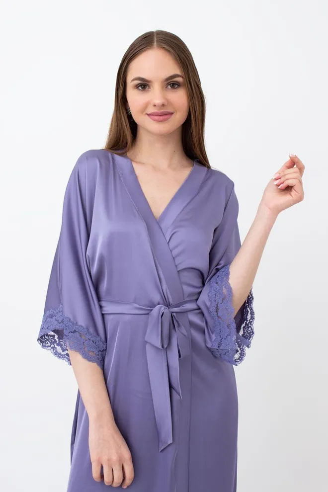 Халат женский на запа́х Helena 7214/051 Giulia (violet)