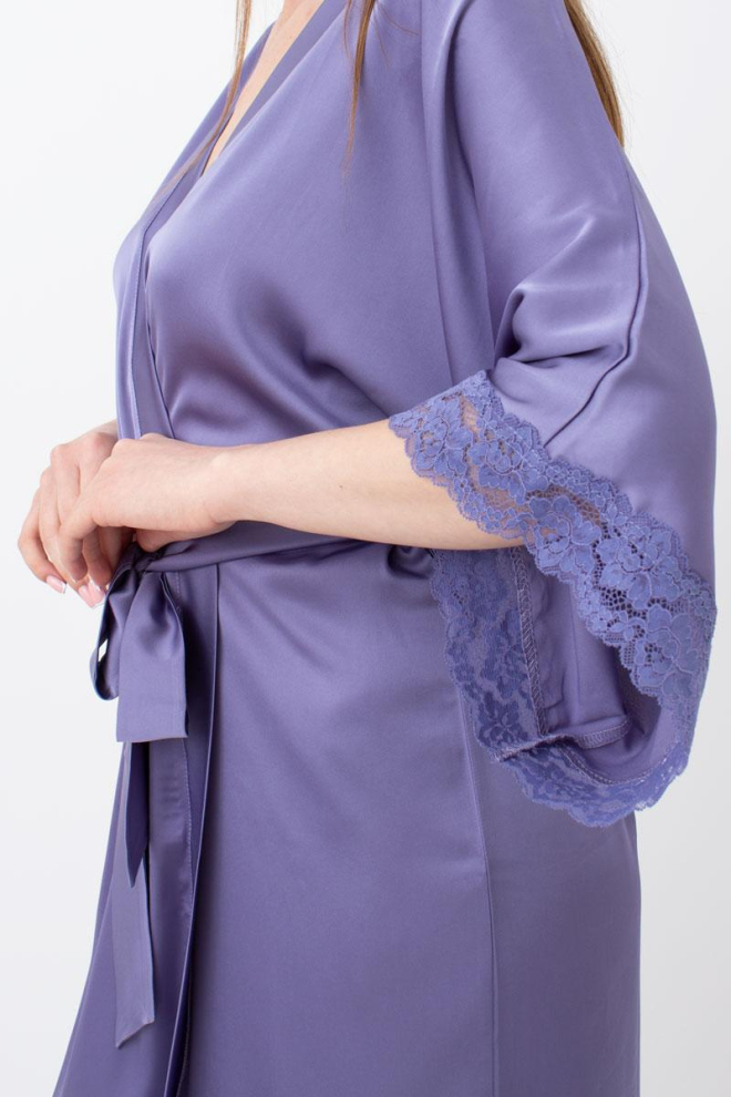 Халат жіночий на запа́х Helena 7214/051 Giulia (violet)