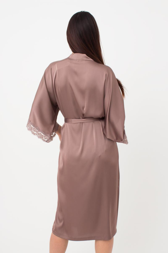 Халат жіночий на запа́х Helena 7214/051 Giulia (chocolate)