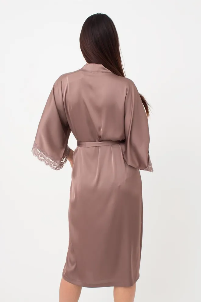 Халат женский на запа́х Helena 7214/051 Giulia (chocolate)