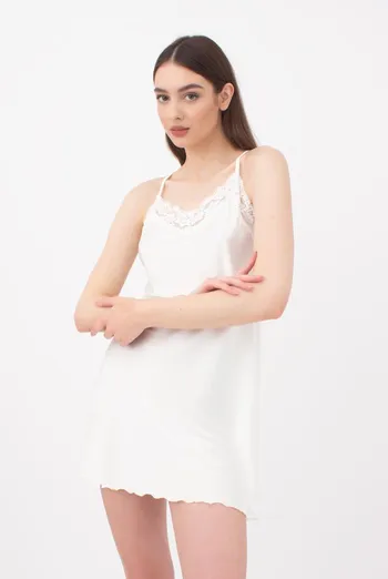 Шелковая ночная сорочка HELENA 8011/051 Giulia (ecru), белый