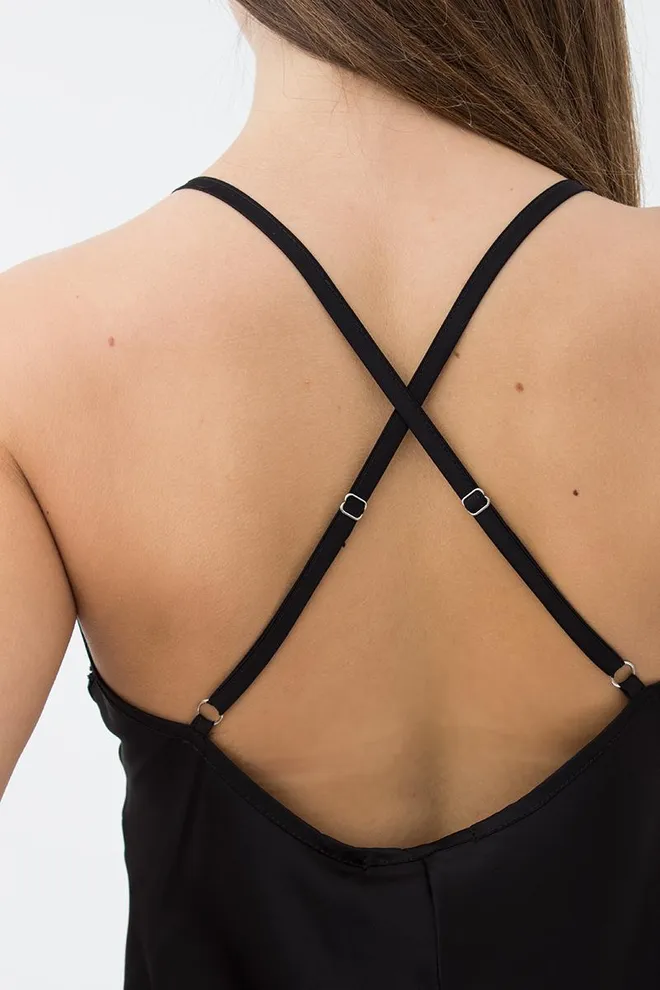 Шовкова нічна сорочка HELENA 8011/051 Giulia (black), чорний