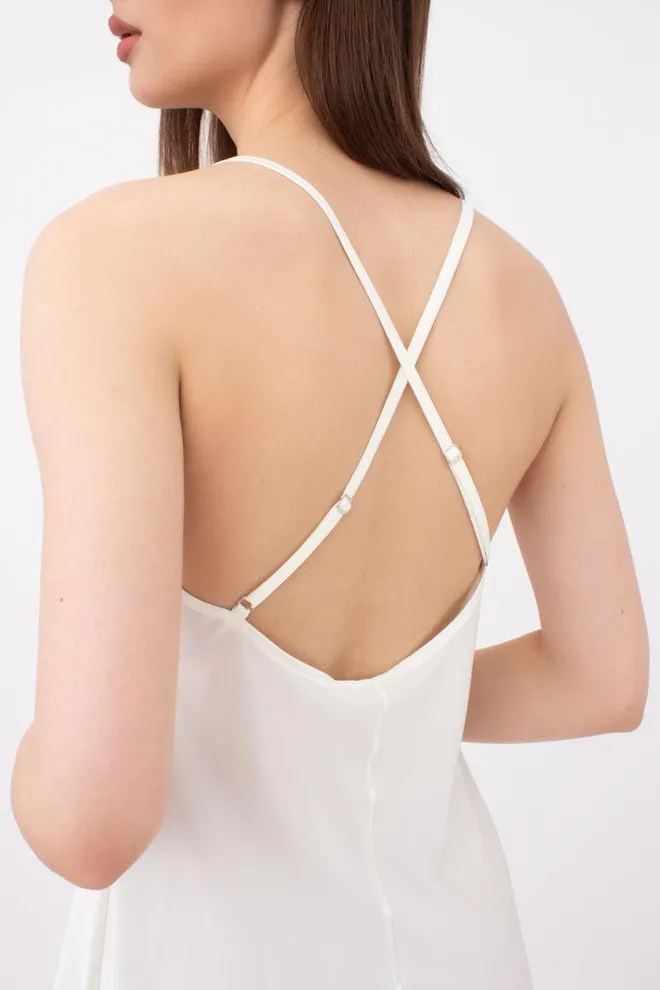 Шовкова нічна сорочка HELENA 8011/051 Giulia (ecru), білий