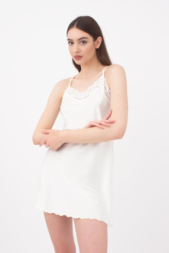 Шовкова нічна сорочка HELENA 8011/051 Giulia (ecru), білий