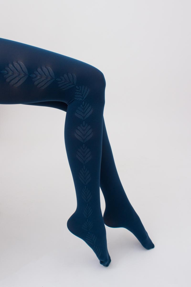 Колготки кольорові з малюнком Helen 70 den model 2 Giulia (navy peony)