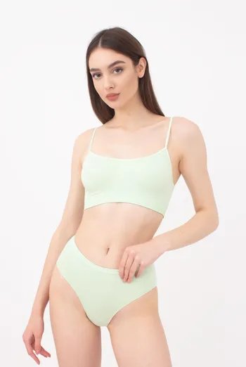Жіночі безшовні труси хіпстери Hipster briefs color Giulia (green ash)