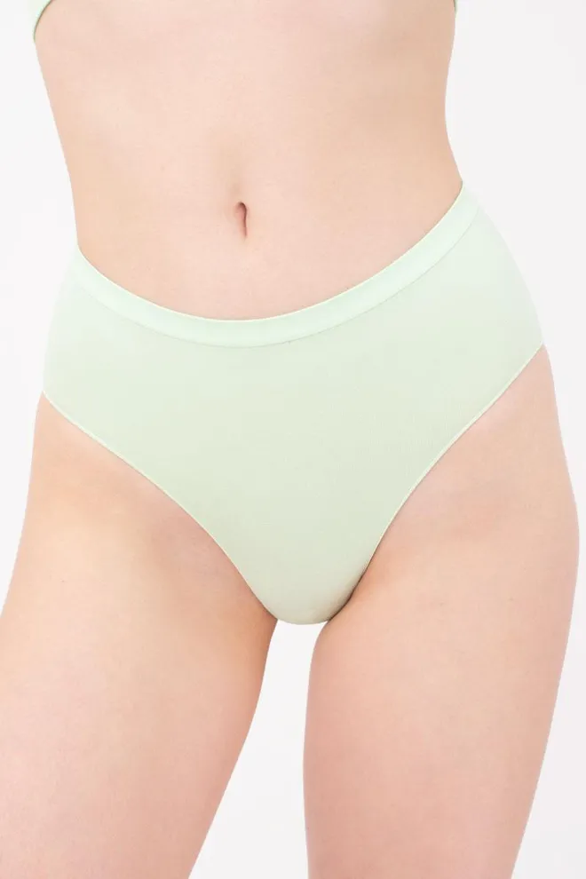 Женские бесшовные трусы хипстеры Hipster briefs color Giulia (green ash)