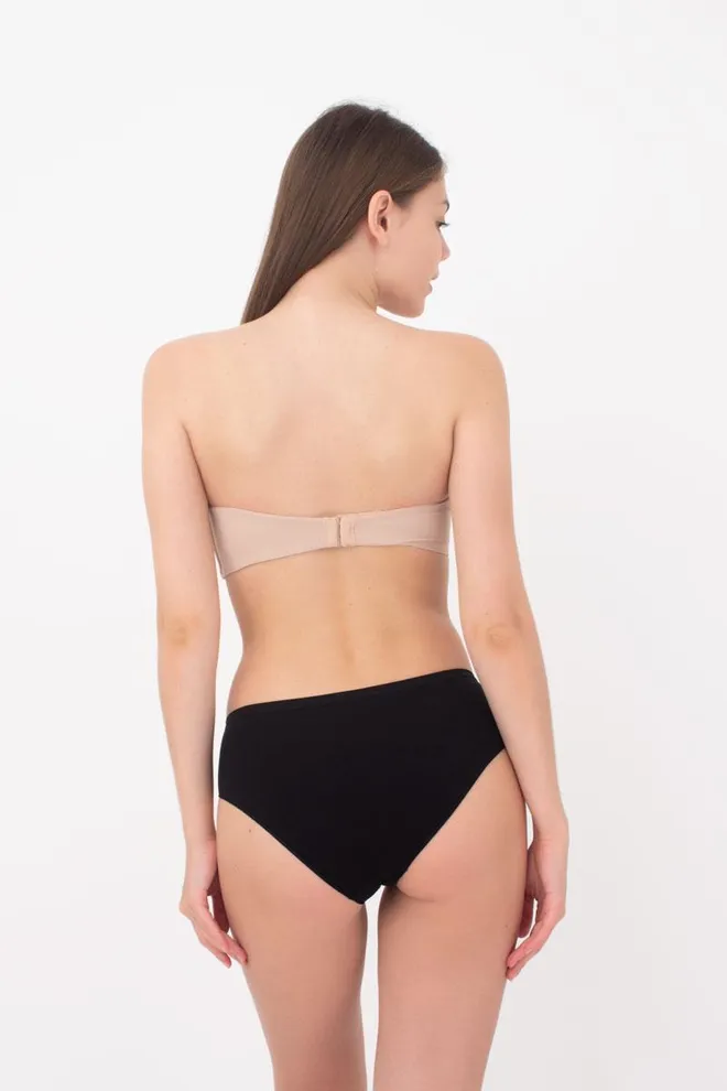 Жіночі безшовні труси хіпстери Hipster briefs Giulia (black), чорний