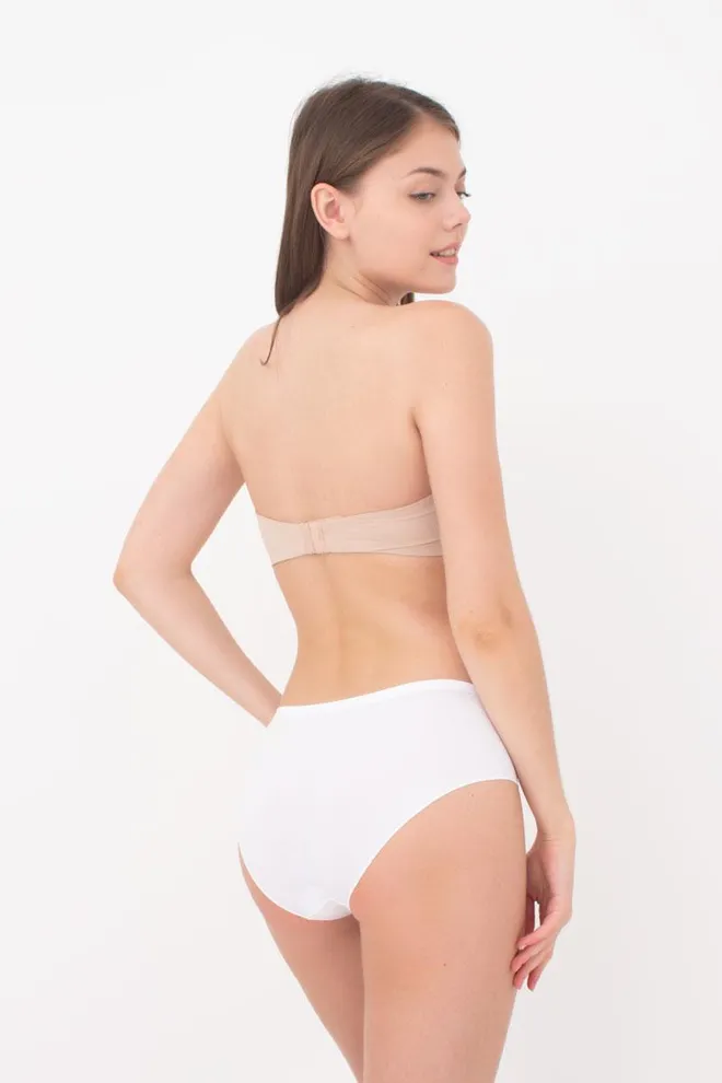 Жіночі безшовні труси хіпстери Hipster briefs Giulia (white), білий