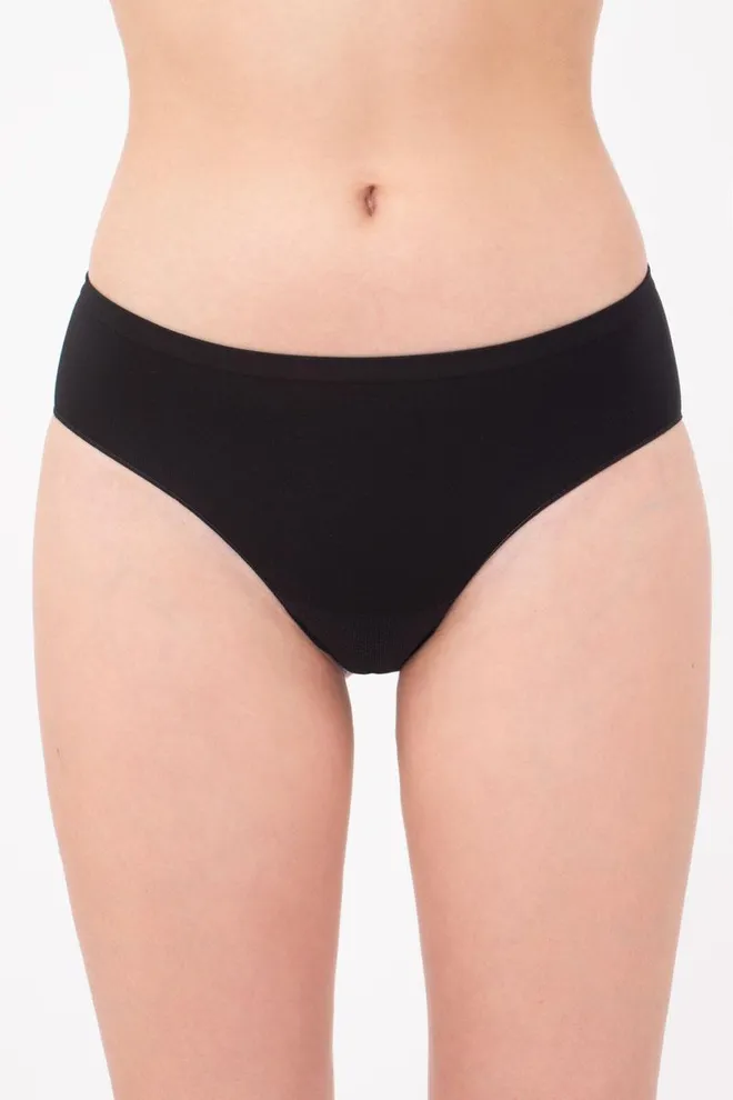 Жіночі безшовні труси хіпстери Hipster briefs Giulia (black), чорний