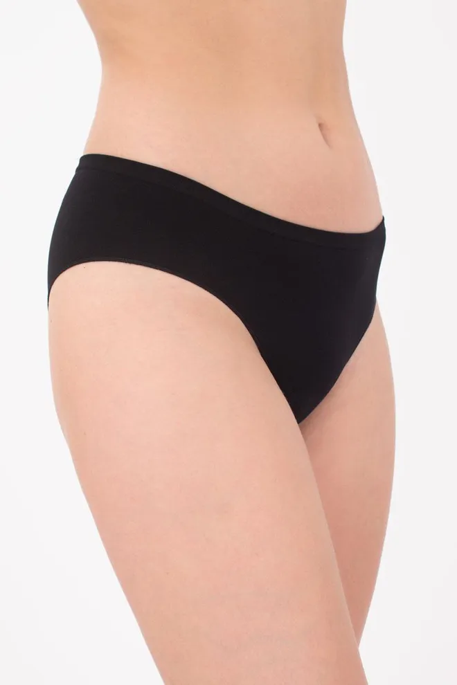 Жіночі безшовні труси хіпстери Hipster briefs Giulia (black), чорний