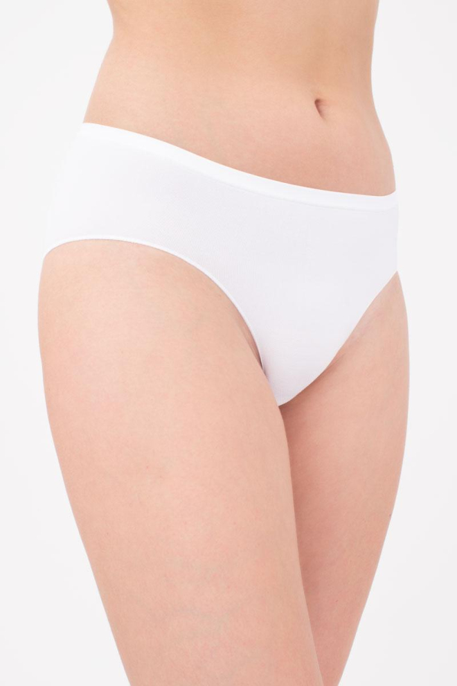 Женские бесшовные трусы хипстеры Hipster briefs Giulia (white), белый
