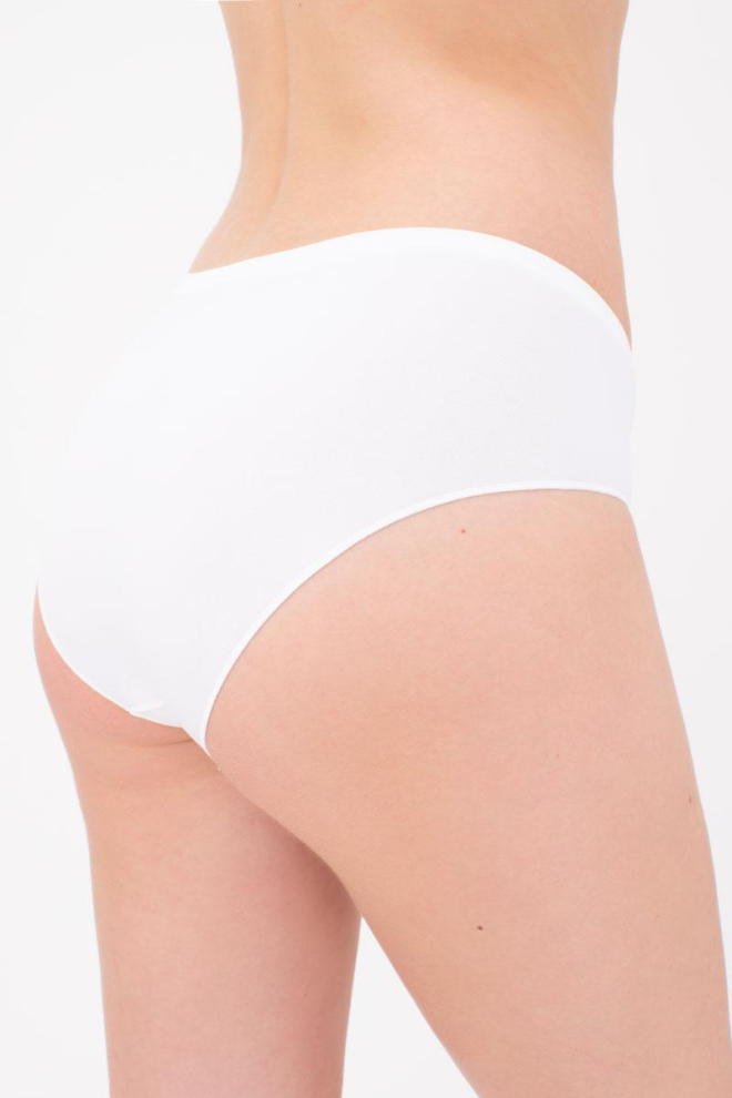 Женские бесшовные трусы хипстеры Hipster briefs Giulia (white), белый