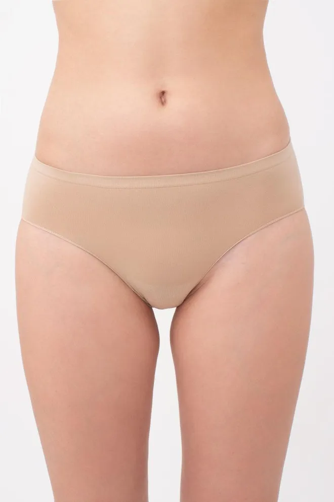 Жіночі безшовні труси хіпстери Hipster briefs Giulia (naturale), бежевий