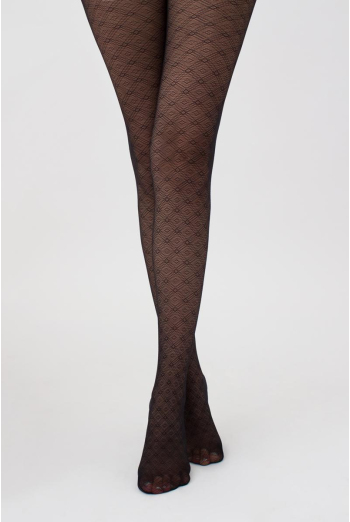 Колготки з ажурним малюнком Hush 40 den model 5 Giulia (nero)