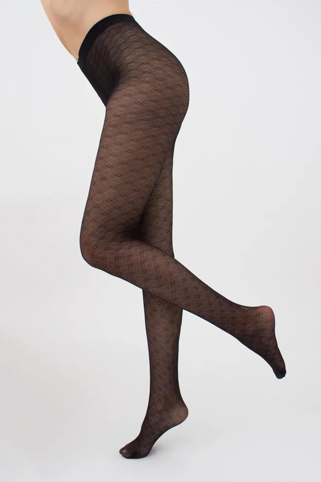 Колготки з ажурним малюнком Hush 40 den model 5 Giulia (nero)