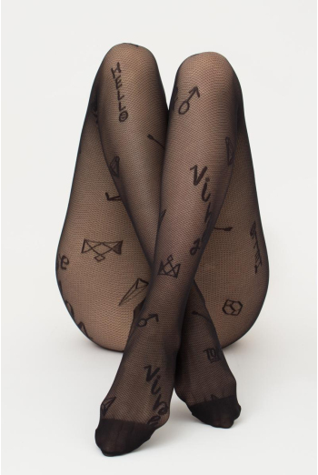 Колготки с принтом Influence 40 den model 2 Giulia (nero) Колготки с принтом Influence 40 den model 2 Giulia (nero)