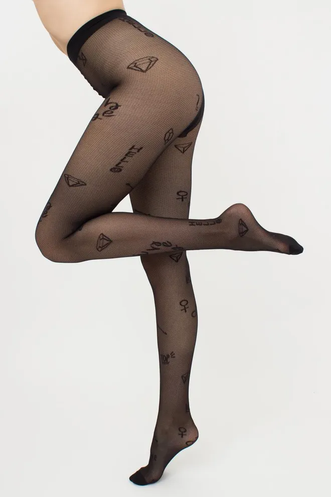 Колготки з принтом Influence 40 den model 2 Giulia (nero)