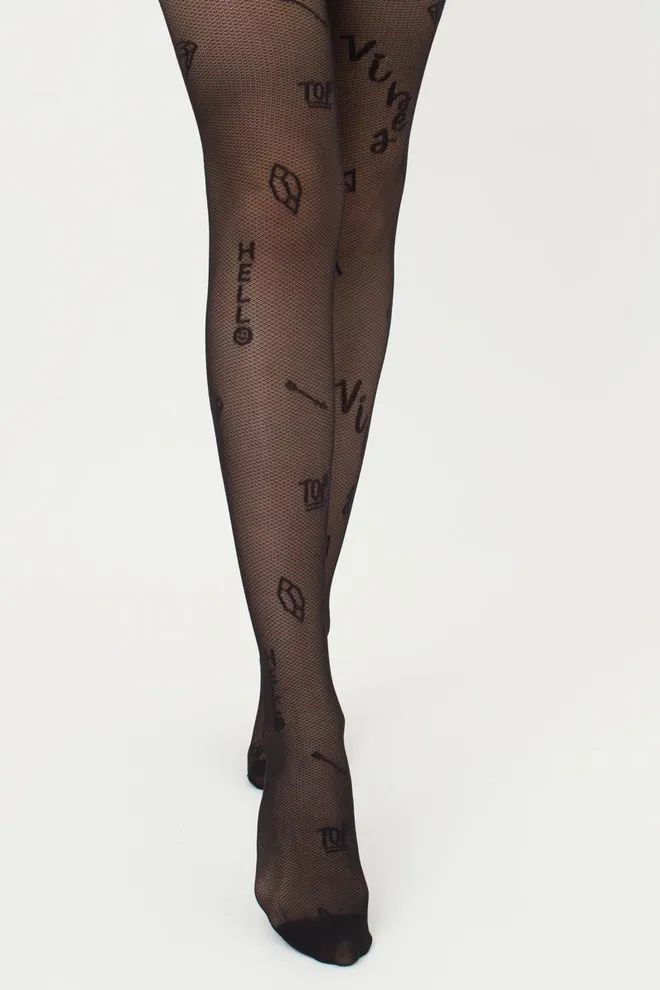 Колготки з принтом Influence 40 den model 2 Giulia (nero)