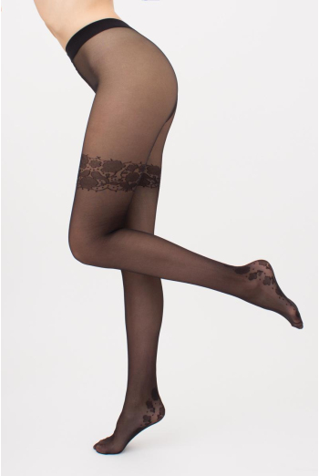 Колготки з ажурним малюнком Inkwell 20 Giulia (nero) Колготки з ажурним малюнком Inkwell 20 Giulia (nero)