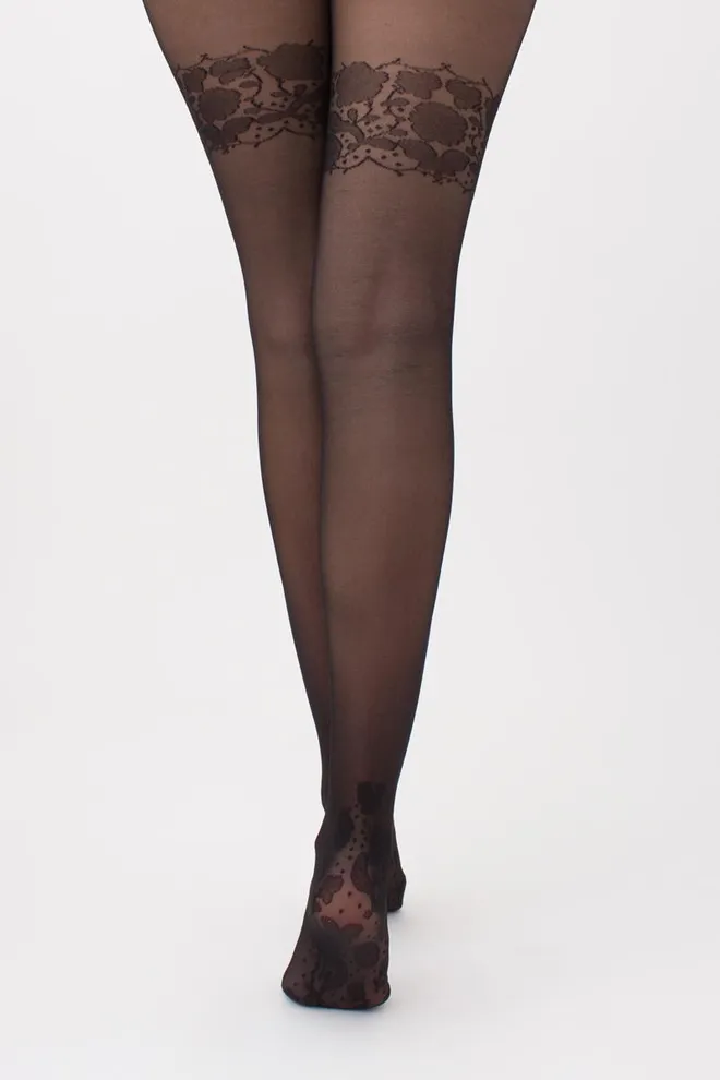 Колготки с ажурным рисунком Inkwell 20 Giulia (nero)