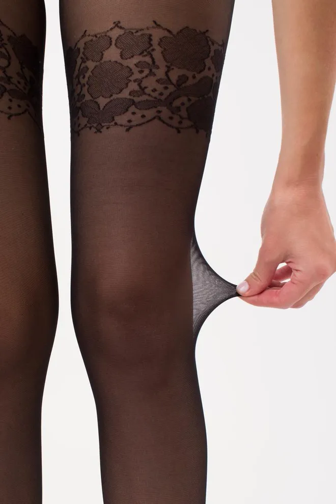 Колготки с ажурным рисунком Inkwell 20 Giulia (nero)