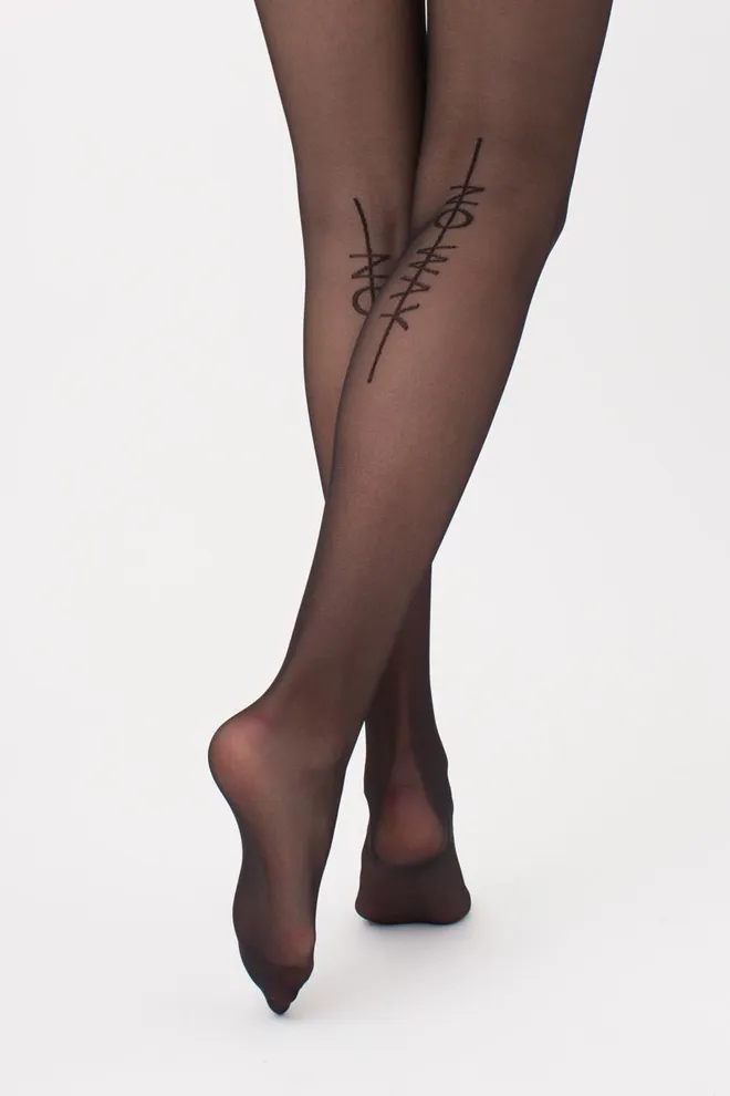 Колготки с надписью Inscription 20 den model 1 Giulia (nero)