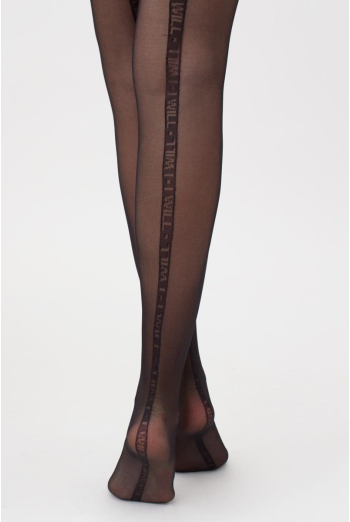 Колготки з написом INSCRIPTION 20 (2) Giulia (nero), чорний Колготки з написом INSCRIPTION 20 (2) Giulia (nero), чорний