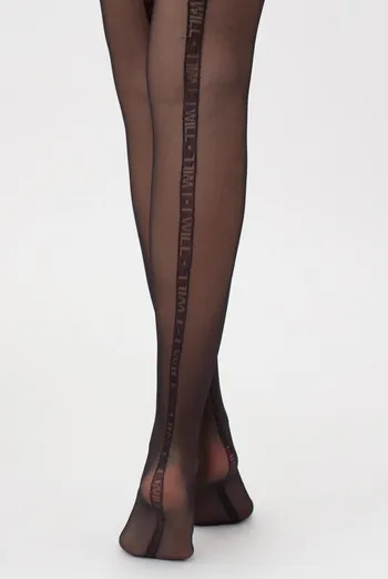 Колготки з написом INSCRIPTION 20 (2) Giulia (nero), чорний Колготки з написом INSCRIPTION 20 (2) Giulia (nero), чорний